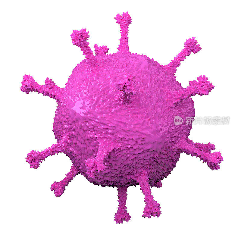 Coronaviruses Covid-19 or Flu Virus On White with Clipping Path